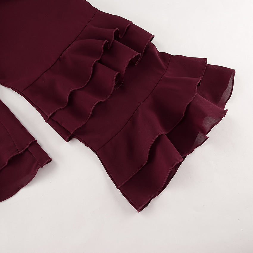 Ruffled Bell Sleeve Shirt