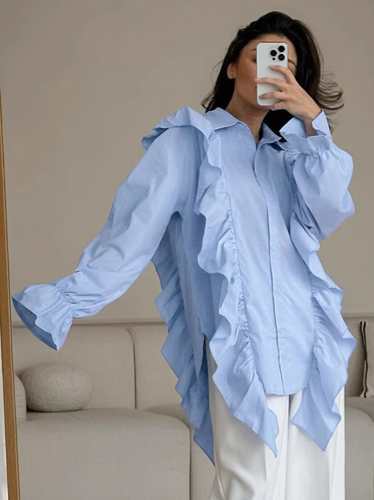 French shirt European and American fashion cross-border wholesale women's tops
