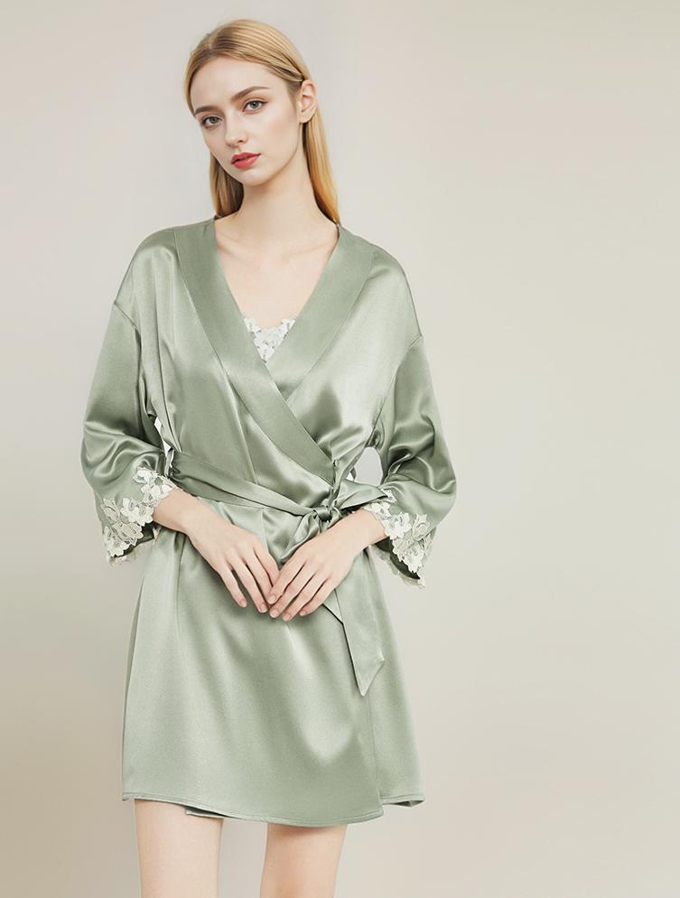 Silk home wear ladies high-end dressing gown
