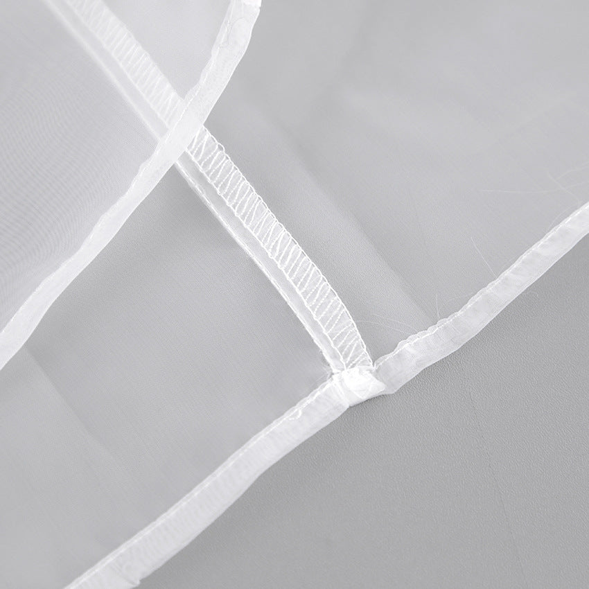 Spring European and American sexy perspective mesh long-sleeved top