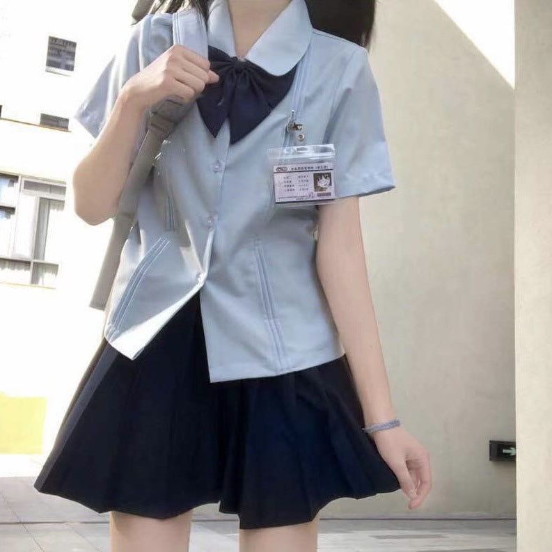 JK uniform shirt women's short sleeve Japanese preppy style