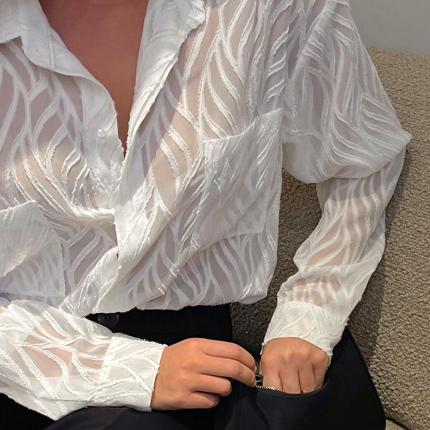 New Spring and Summer French Chiffon Shirt