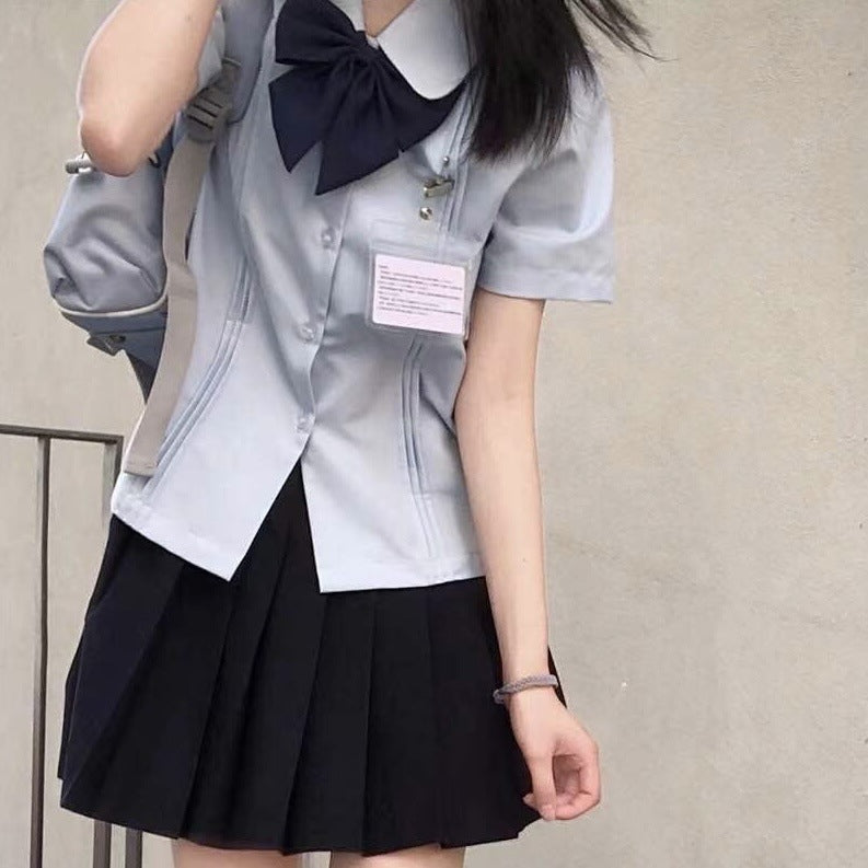 JK uniform shirt women's short sleeve Japanese preppy style