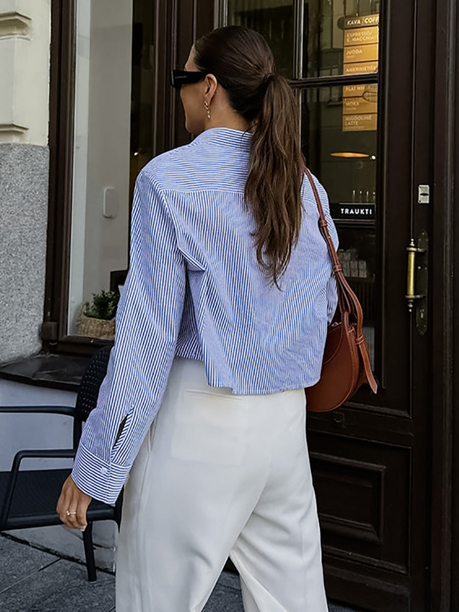 French style striped shirt
