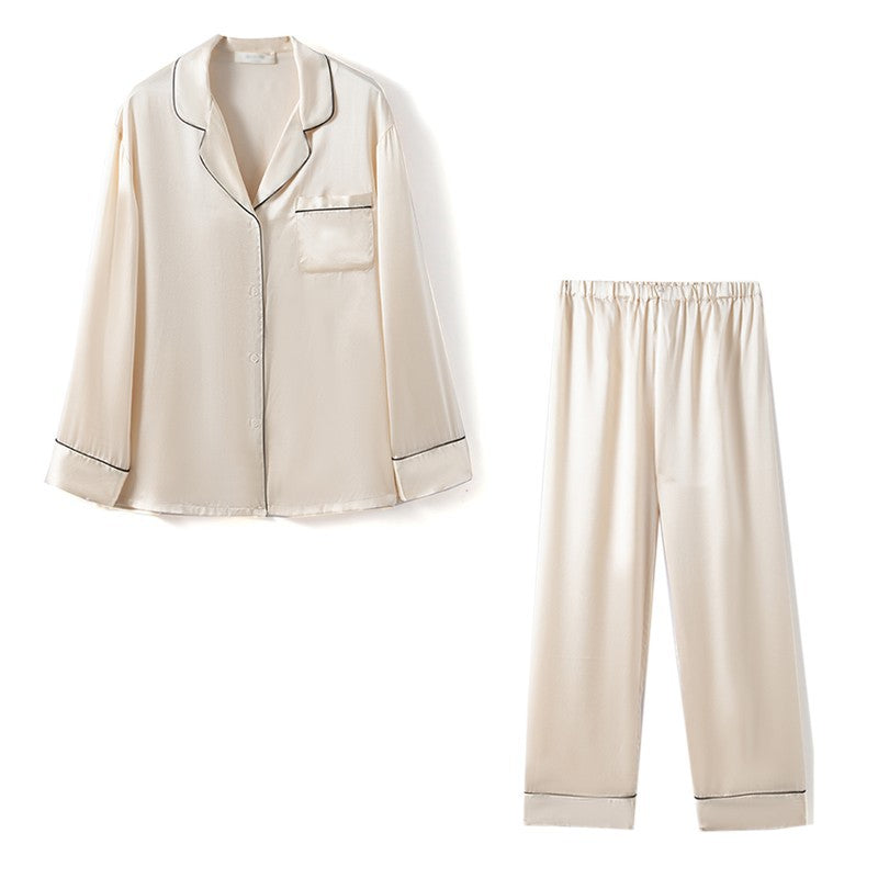 6A grade 100 mulberry silk silk pajamas women's two-piece set